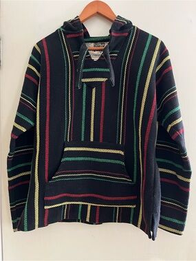 Original Senor Lopez Men's Mexican Baja
Hoodie Pullover~Rasta  Size S